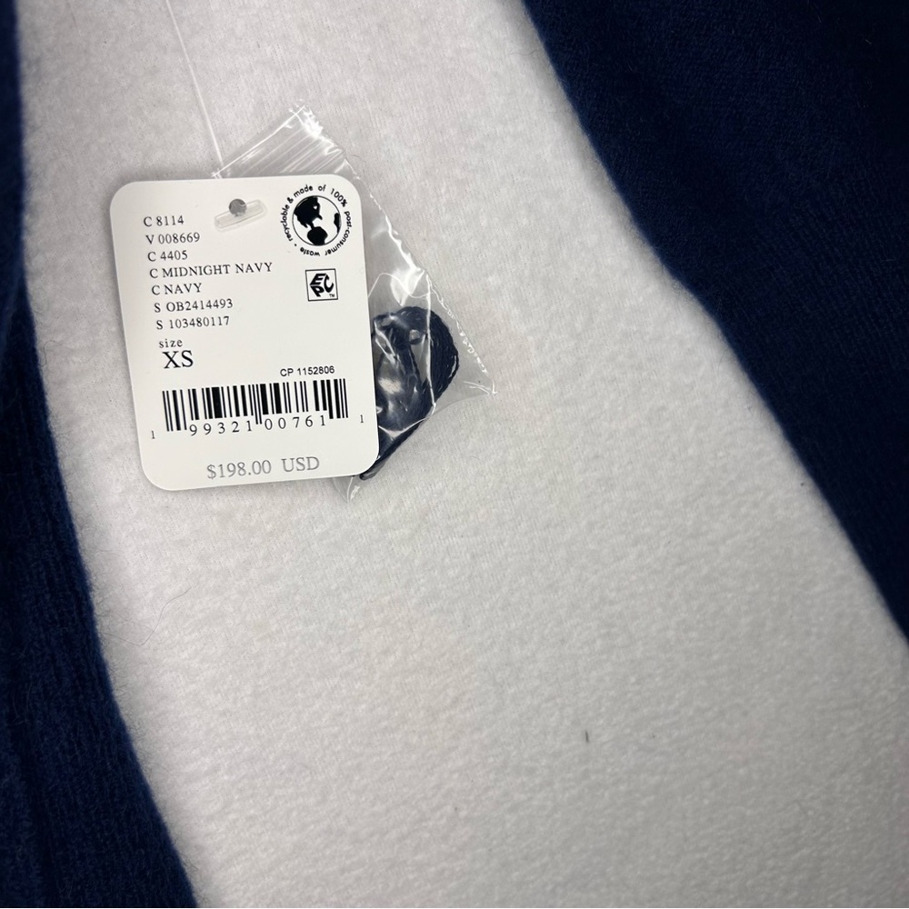 Free People Eclair Cashmere Cardigan XS Midnight Navy Blue Button Front NWT - Picture 9 of 11